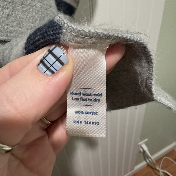 Marine Layer Levi Striped Wrap Poncho One Size - Picture 5 of 6